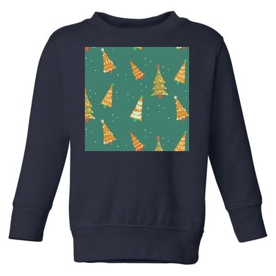 Christmas Trees Pattern Toddler Sweatshirt