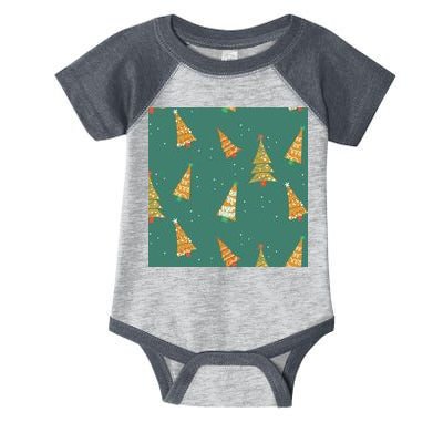 Christmas Trees Pattern Infant Baby Jersey Bodysuit