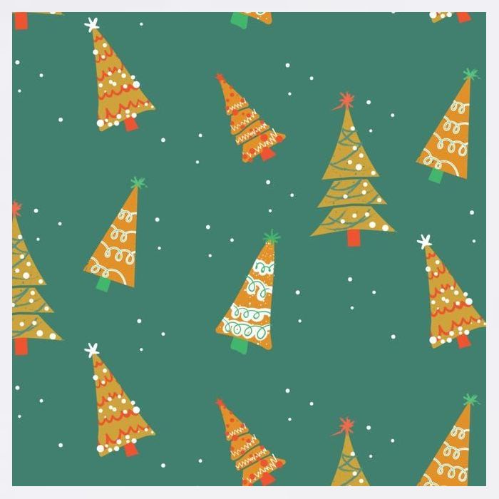 Christmas Trees Pattern Garment-Dyed Sweatshirt