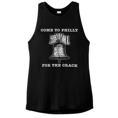 Come To P.H.I.L.L.Y For The Crack Liberty Bell Ladies PosiCharge Tri-Blend Wicking Tank