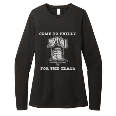 Come To P.H.I.L.L.Y For The Crack Liberty Bell Womens CVC Long Sleeve Shirt