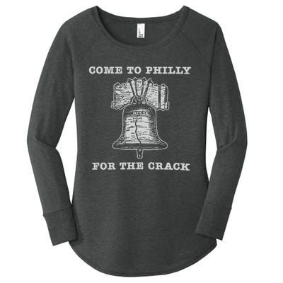 Come To P.H.I.L.L.Y For The Crack Liberty Bell Women's Perfect Tri Tunic Long Sleeve Shirt