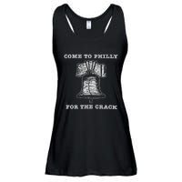 Come To P.H.I.L.L.Y For The Crack Liberty Bell Ladies Essential Flowy Tank