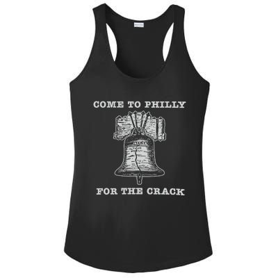 Come To P.H.I.L.L.Y For The Crack Liberty Bell Ladies PosiCharge Competitor Racerback Tank