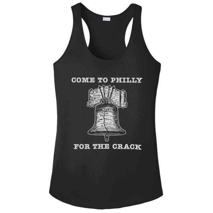 Come To P.H.I.L.L.Y For The Crack Liberty Bell Ladies PosiCharge Competitor Racerback Tank