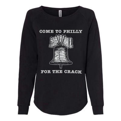 Come To P.H.I.L.L.Y For The Crack Liberty Bell Womens California Wash Sweatshirt