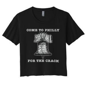 Come To P.H.I.L.L.Y For The Crack Liberty Bell Women's Crop Top Tee