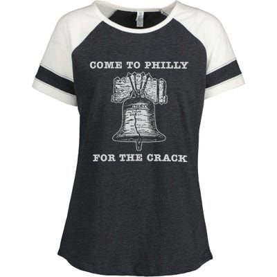 Come To P.H.I.L.L.Y For The Crack Liberty Bell Enza Ladies Jersey Colorblock Tee