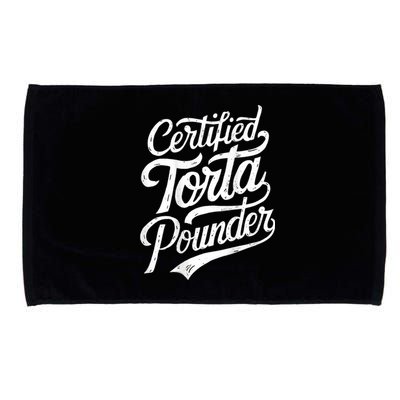 Certified Torta Pounder Funny Torta Pounder On Back Microfiber Hand Towel