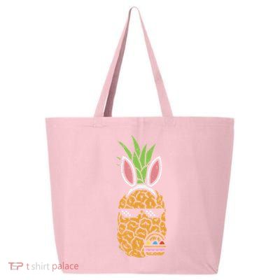Cool Thug Pineapple Easter Bunny Eggs Fruit Lover Gift 25L Jumbo Tote