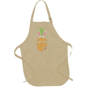 Cool Thug Pineapple Easter Bunny Eggs Fruit Lover Gift Full-Length Apron With Pockets