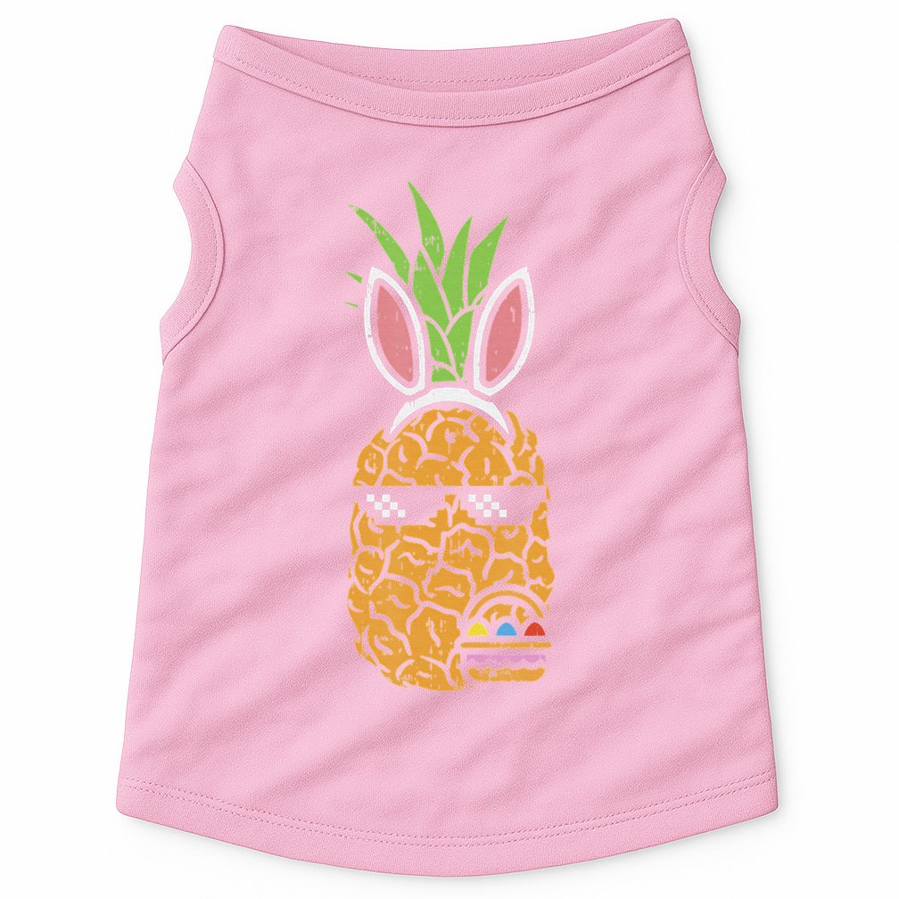 Cool Thug Pineapple Easter Bunny Eggs Fruit Lover Gift Doggie Tank