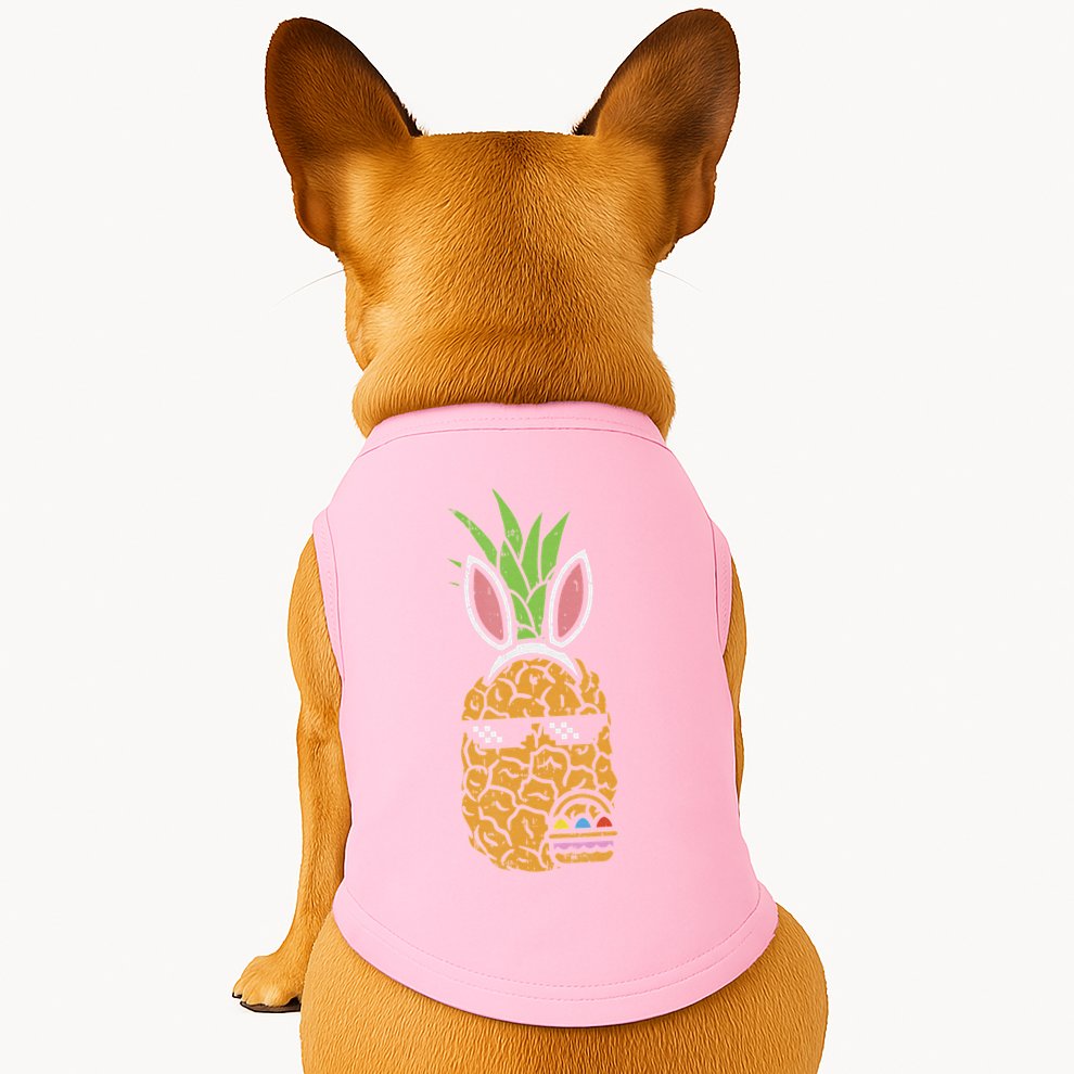Cool Thug Pineapple Easter Bunny Eggs Fruit Lover Gift Doggie Tank