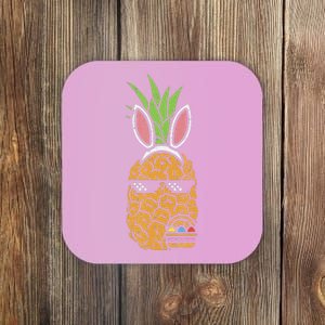 Cool Thug Pineapple Easter Bunny Eggs Fruit Lover Gift Coaster