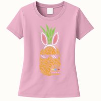 Cool Thug Pineapple Easter Bunny Eggs Fruit Lover Gift Womens T-Shirt