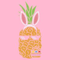 Cool Thug Pineapple Easter Bunny Eggs Fruit Lover Gift Womens T-Shirt