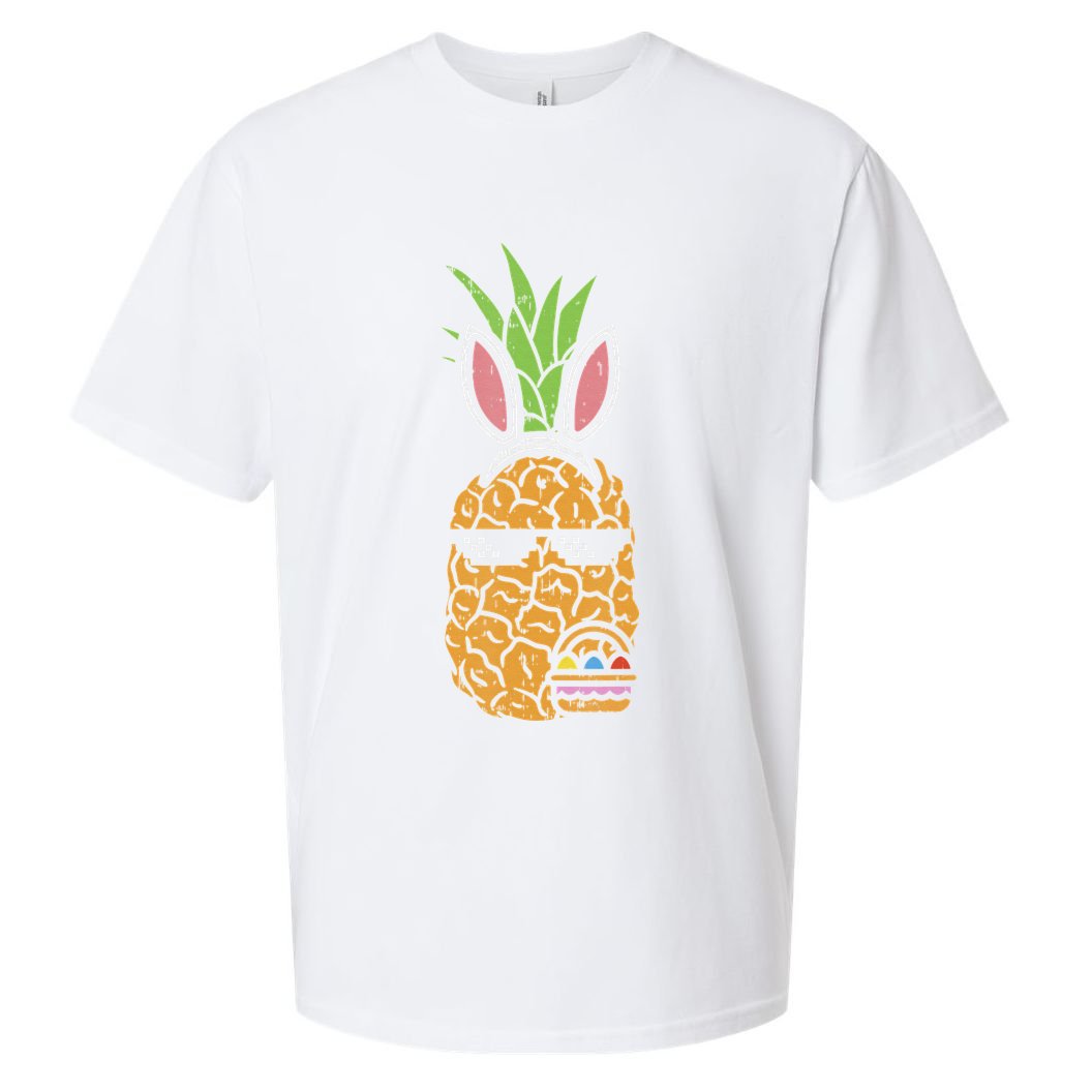 Cool Thug Pineapple Easter Bunny Eggs Fruit Lover Gift Sueded Cloud Jersey T-Shirt