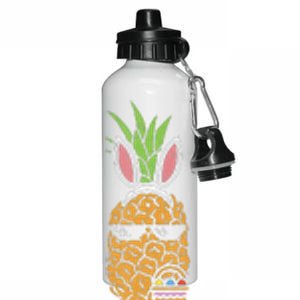 Cool Thug Pineapple Easter Bunny Eggs Fruit Lover Gift Aluminum Water Bottle