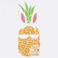 Cool Thug Pineapple Easter Bunny Eggs Fruit Lover Gift Bucket Hat