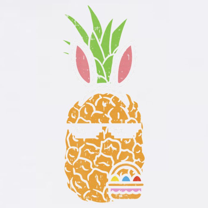 Cool Thug Pineapple Easter Bunny Eggs Fruit Lover Gift Bucket Hat