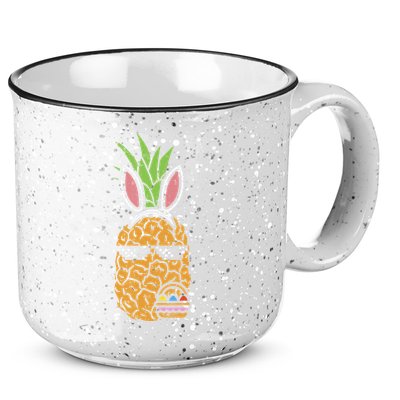 Cool Thug Pineapple Easter Bunny Eggs Fruit Lover Gift 15oz Campfire Ceramic Mug