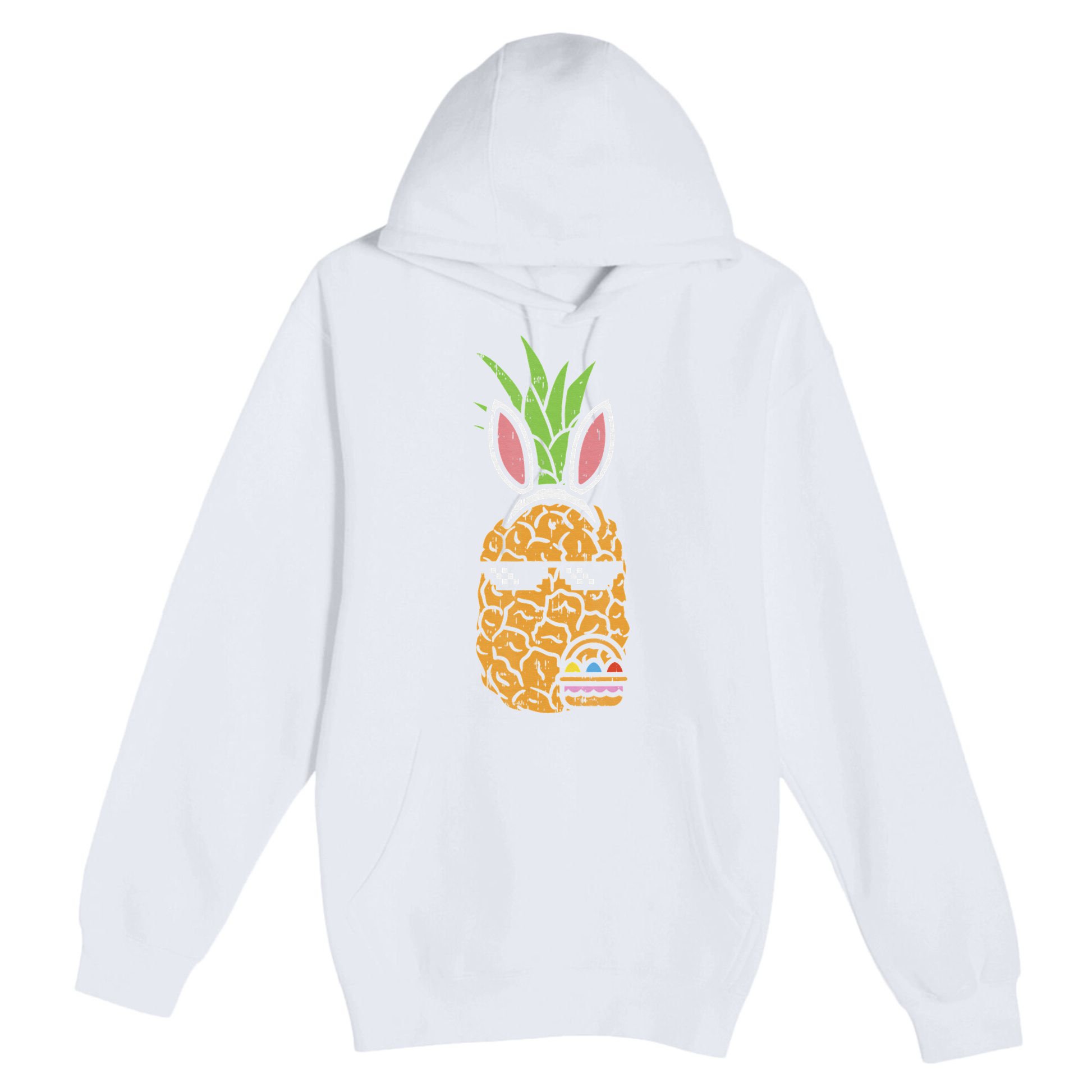 Cool Thug Pineapple Easter Bunny Eggs Fruit Lover Gift Premium Pullover Hoodie