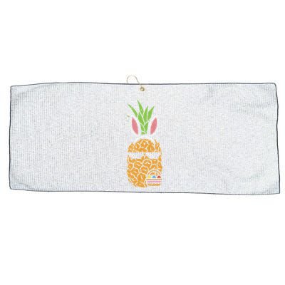 Cool Thug Pineapple Easter Bunny Eggs Fruit Lover Gift Large Microfiber Waffle Golf Towel