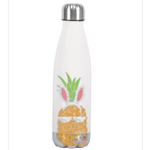 Cool Thug Pineapple Easter Bunny Eggs Fruit Lover Gift Stainless Steel Insulated Water Bottle