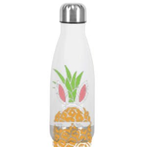 Cool Thug Pineapple Easter Bunny Eggs Fruit Lover Gift Stainless Steel Insulated Water Bottle