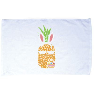 Cool Thug Pineapple Easter Bunny Eggs Fruit Lover Gift Microfiber Hand Towel