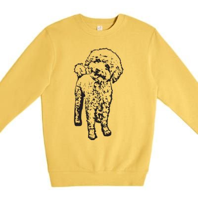 Cute Toy Poodle Smile Dog Lover Gift Black Premium Crewneck Sweatshirt