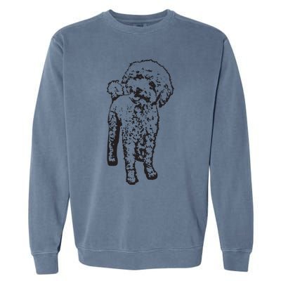 Cute Toy Poodle Smile Dog Lover Gift Black Garment-Dyed Sweatshirt