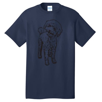 Cute Toy Poodle Smile Dog Lover Gift Black Tall T-Shirt