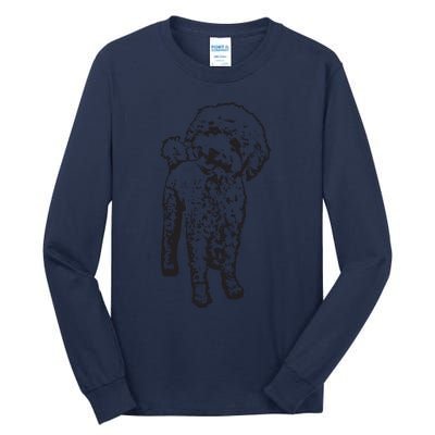 Cute Toy Poodle Smile Dog Lover Gift Black Tall Long Sleeve T-Shirt