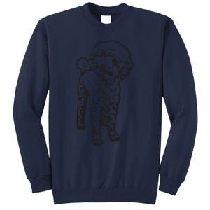 Cute Toy Poodle Smile Dog Lover Gift Black Tall Sweatshirt