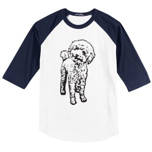 Cute Toy Poodle Smile Dog Lover Gift Black Baseball Sleeve Shirt