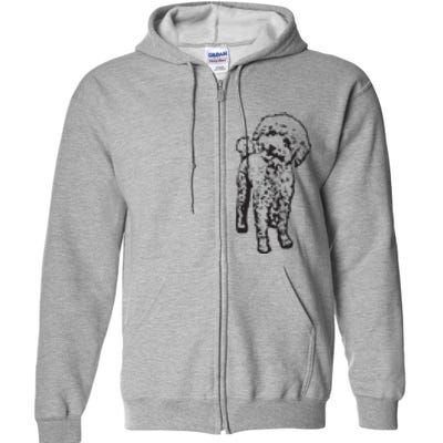 Cute Toy Poodle Smile Dog Lover Gift Black Full Zip Hoodie