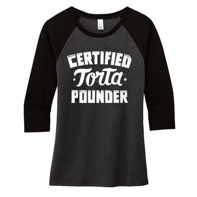 Certified Torta Pounder Women's Tri-Blend 3/4-Sleeve Raglan Shirt