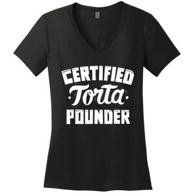 Certified Torta Pounder Women's V-Neck T-Shirt