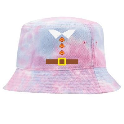 Cute Thanksgiving Pilgrim Costume Turkey Day Funny Tie-Dyed Bucket Hat