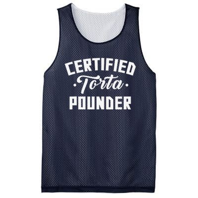 Certified Torta Pounder Witty Meme Comedy Saying Mesh Reversible Basketball Jersey Tank