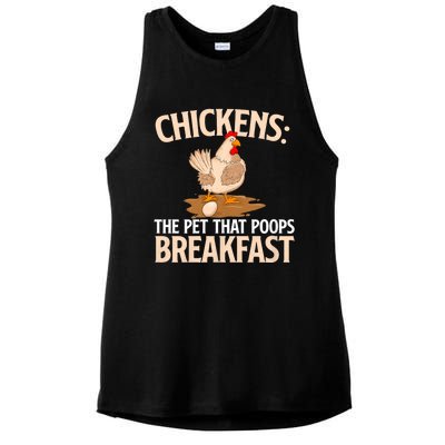 Chickens The Pet That Poops Breakfast Chicken Lover Farmer Ladies PosiCharge Tri-Blend Wicking Tank