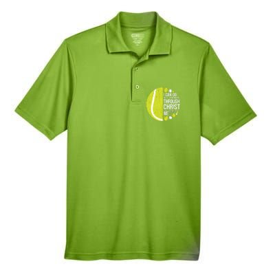 Christian Tennis Philippians 4:13 Gift Gift Men's Origin Performance Pique Polo