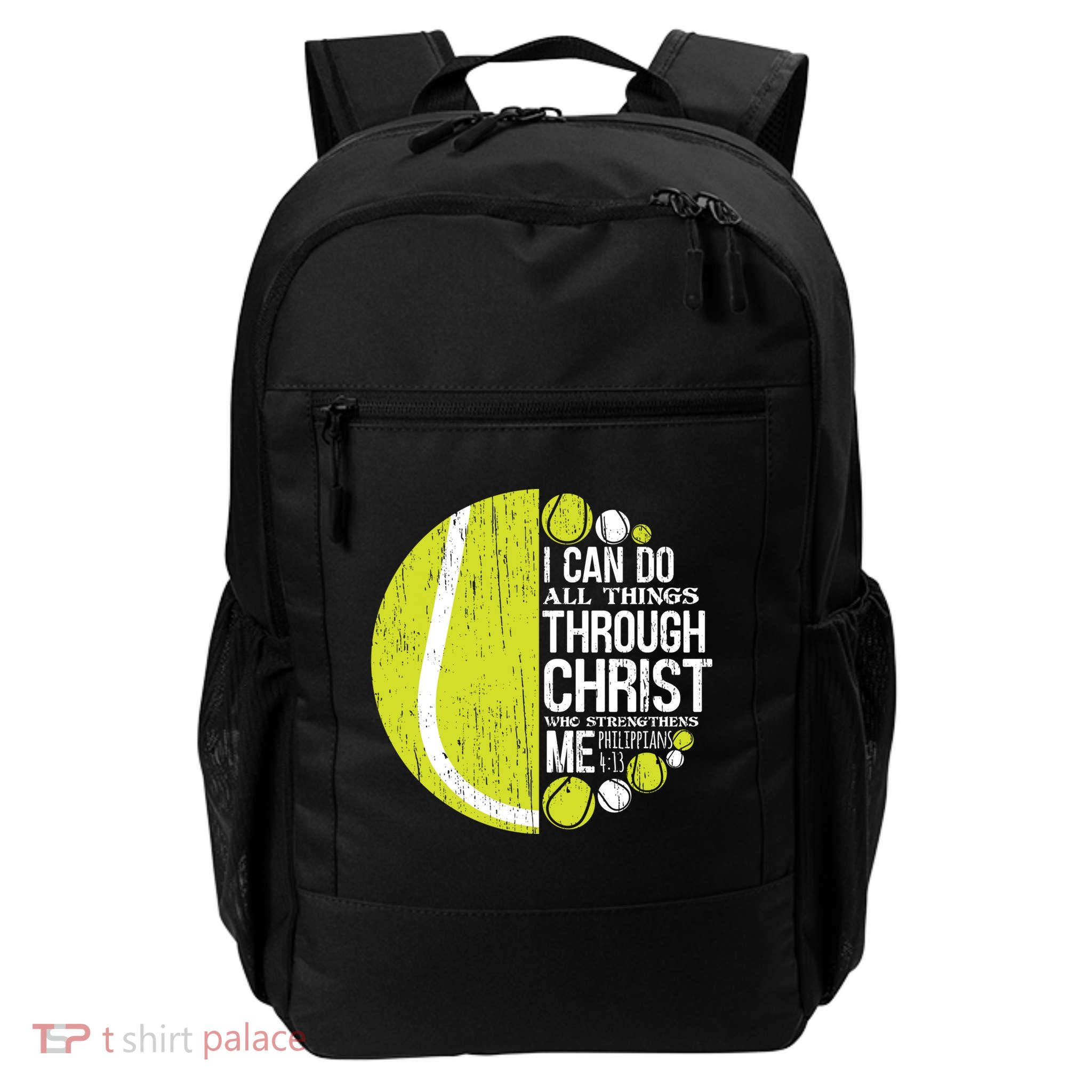 Christian Tennis Philippians 4:13 Gift Gift Backpack