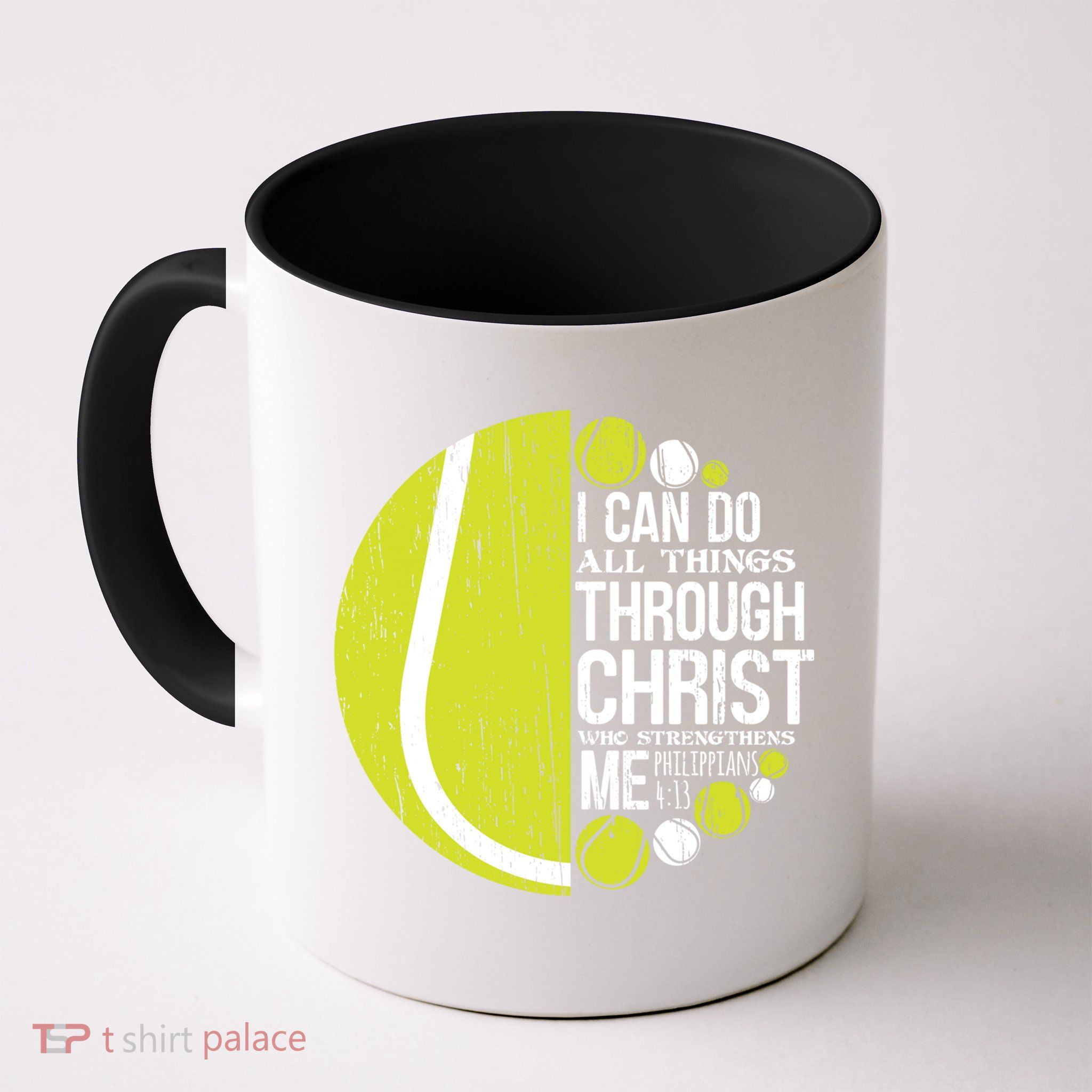 Christian Tennis Philippians 4:13 Gift Gift Mug