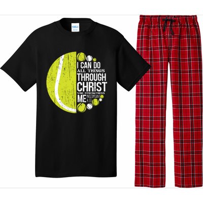 Christian Tennis Philippians 4:13 Gift Gift Pajama Set