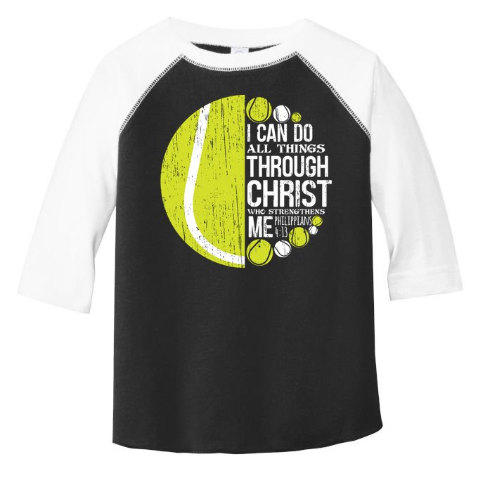 Christian Tennis Philippians 4:13 Gift Gift Toddler Fine Jersey T-Shirt