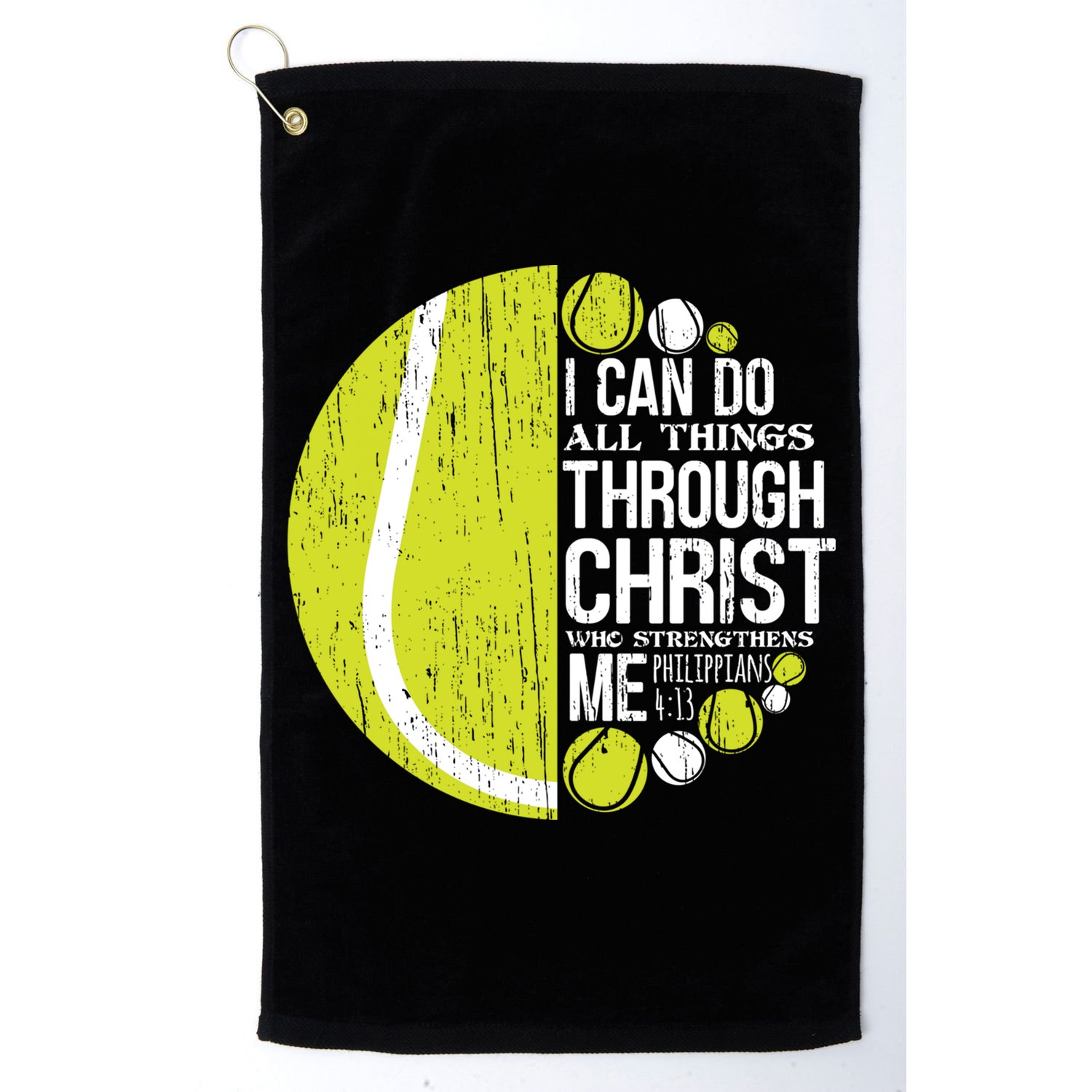 Christian Tennis Philippians 4:13 Gift Gift Golf Towel