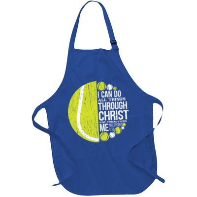 Christian Tennis Philippians 4:13 Gift Gift Apron