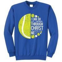 Christian Tennis Philippians 4:13 Gift Gift Sweatshirt